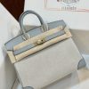Replica Designer Bags – Hermès Birkin 25 Blue Glacial & Ecru toile