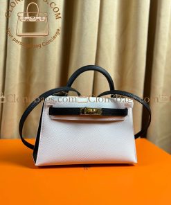 Replica Designer Bags – Hermès Kelly Mini Craie and Black