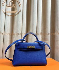 Replica Designer Bags – Hermès Kelly Mini Bleu Electrique