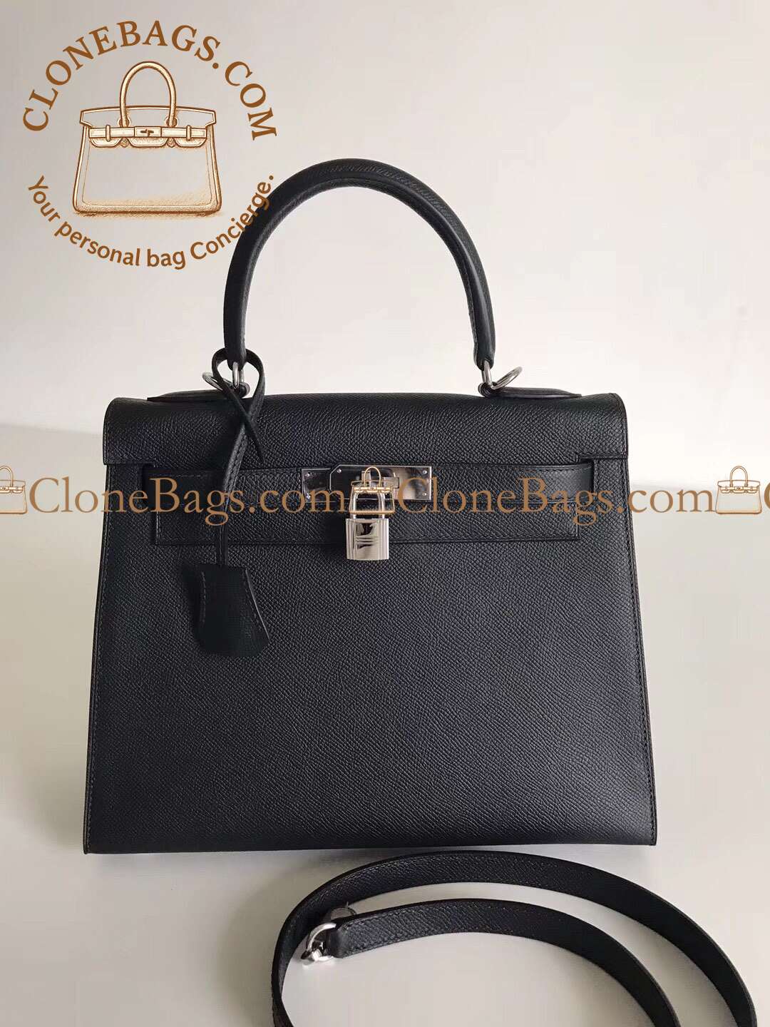 Replica Designer Bags – Hermès Kelly 28 Black Epsom