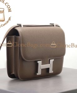 Alternative view of Hermès Replica Designer Bags 1:1 Constance 18cm Etoupe Epsom Palladium Hardware