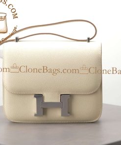 Replica Designer Bags – Hermès Constance 18cm White Epsom