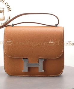 Replica Designer Bags – Hermès Constance 18cm Caramel Brown