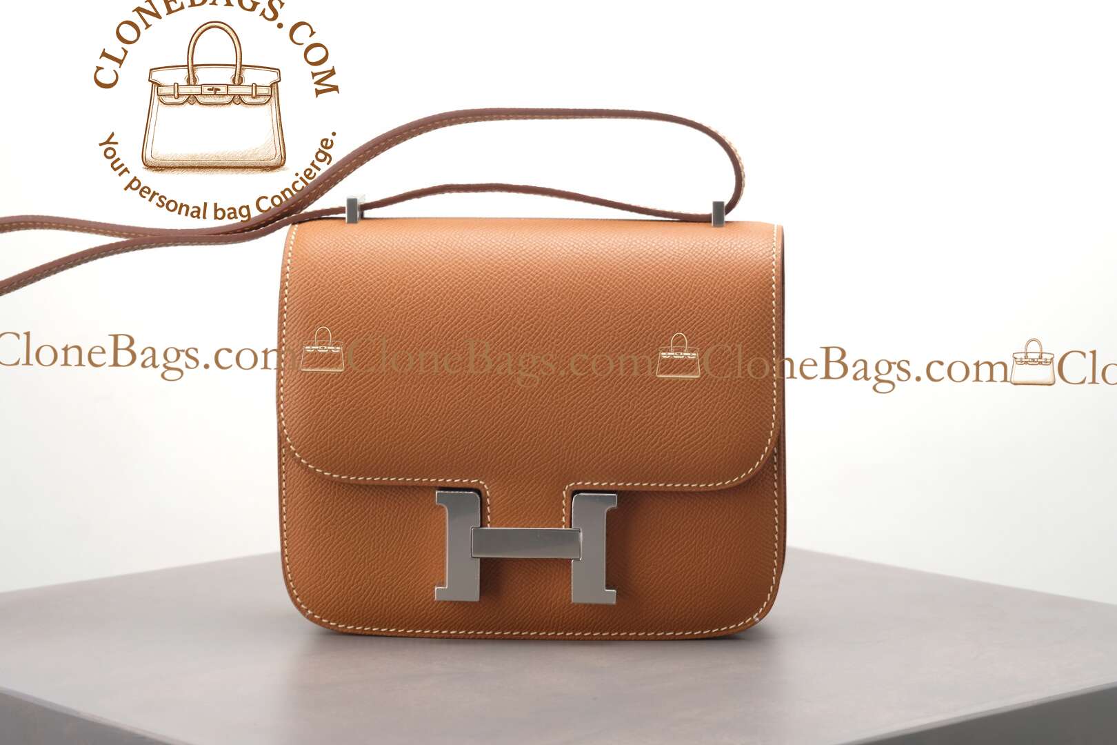 Replica Designer Bags – Hermès Constance 18cm Caramel Brown