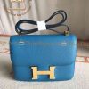 Replica Designer Bags – Hermès Constance 18cm Blue Epsom