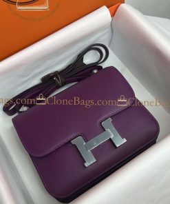 Alternative view of Hermès Replica Designer Bags 1:1 Constance 18cm Anemone Palladium Hardware