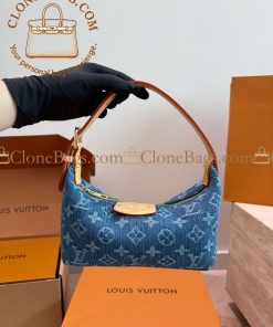 Alternative view of Louis Vuitton Replica Designer Bags 1:1 M82949 Monogram Denim Hills Blue