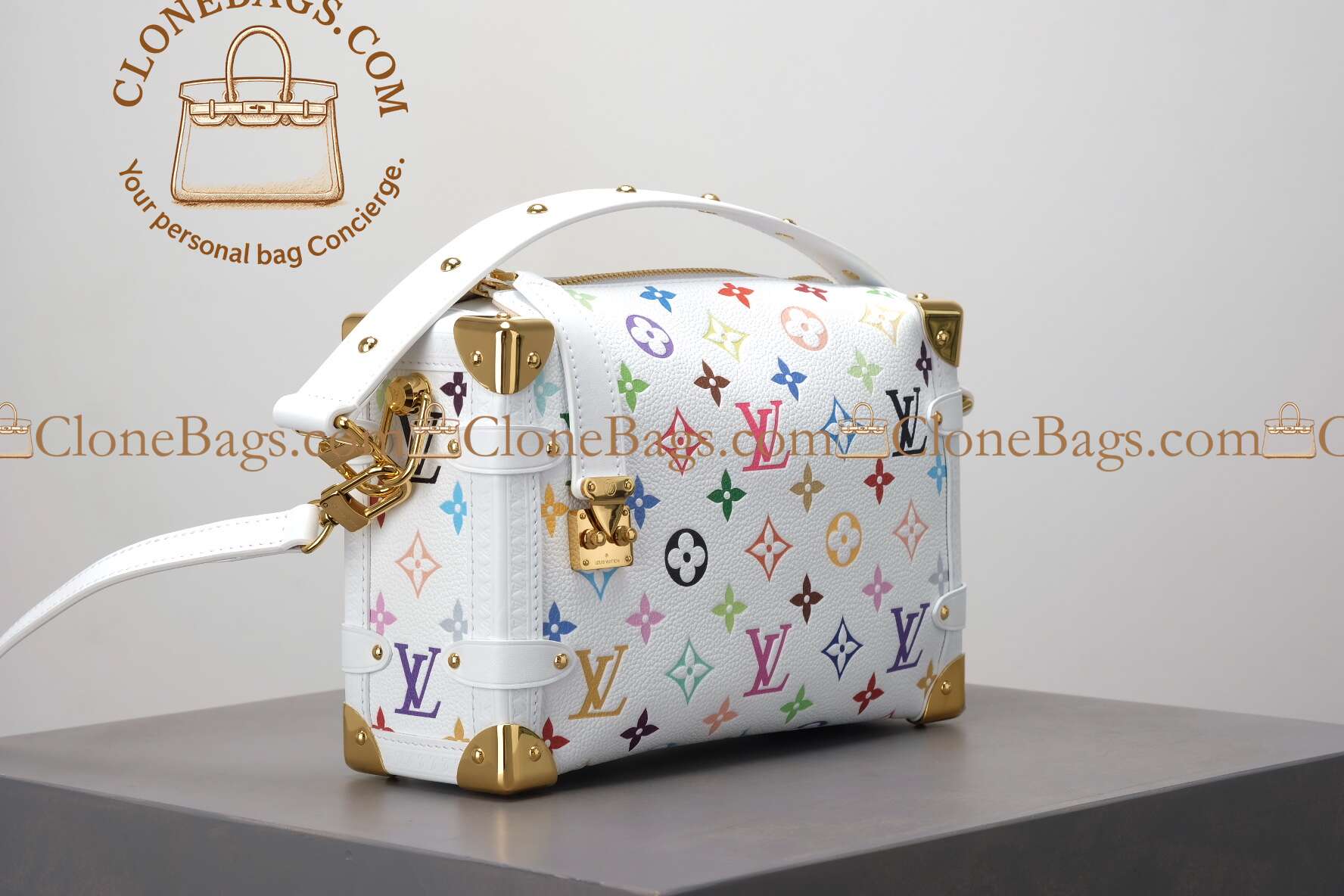 Louis Vuitton Replica Designer Bags 1:1 M14046 LV x TM Side Trunk MM - Image 2