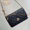 Replica Designer Bags 1:1 Chanel Black Quilted WOC Clutch Bag