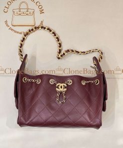Alternative view of Chanel Replica Designer Bags 1:1 Caviar Quilted Small 25 Handbag Burgundy