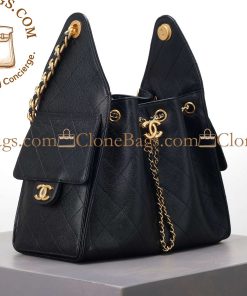 Alternative view of Chanel Replica Designer Bags 1:1 Caviar Quilted Mini 25 Handbag Black