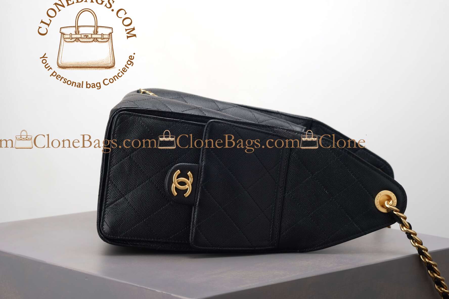 Chanel Replica Designer Bags 1:1 Caviar Quilted Mini 25 Handbag Black - Image 7