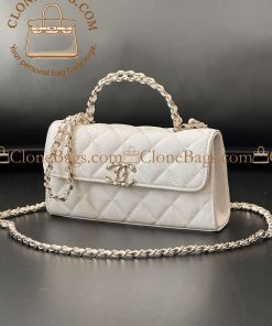 Replica Designer Bags 1:1 Chanel Caviar Quilted White