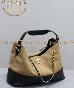 Replica Designer Bags 1:1 Chanel Coco Base Bag Beige Black