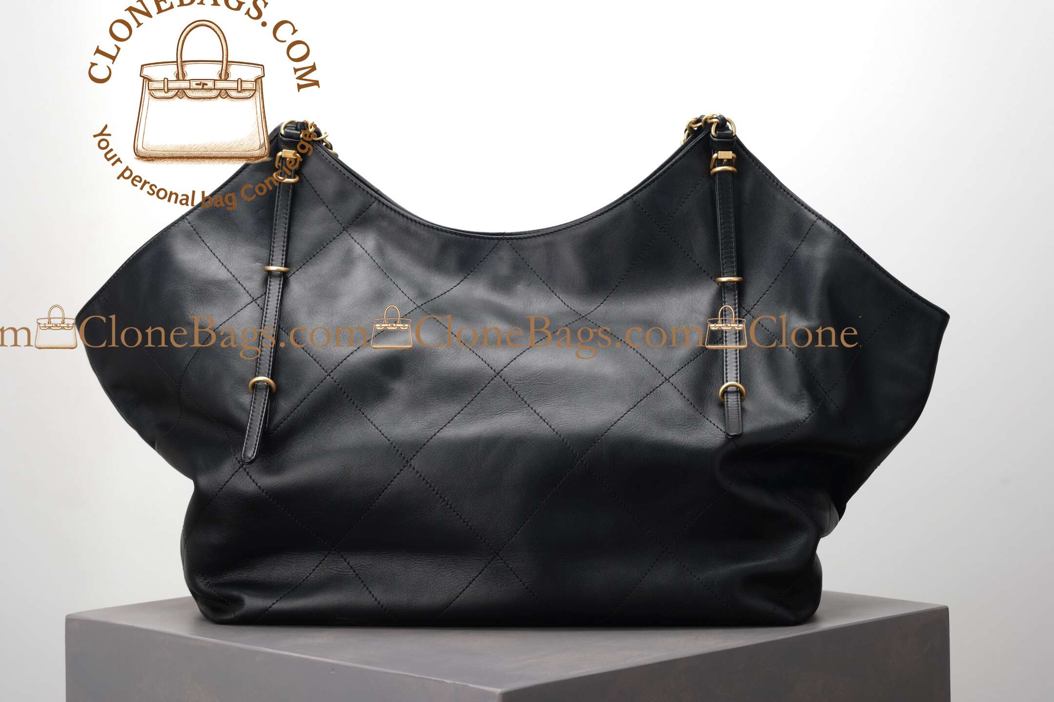 Chanel Replica Designer Bags 1:1 Coco Bag Black Calfskin Gold Hardware - Image 8