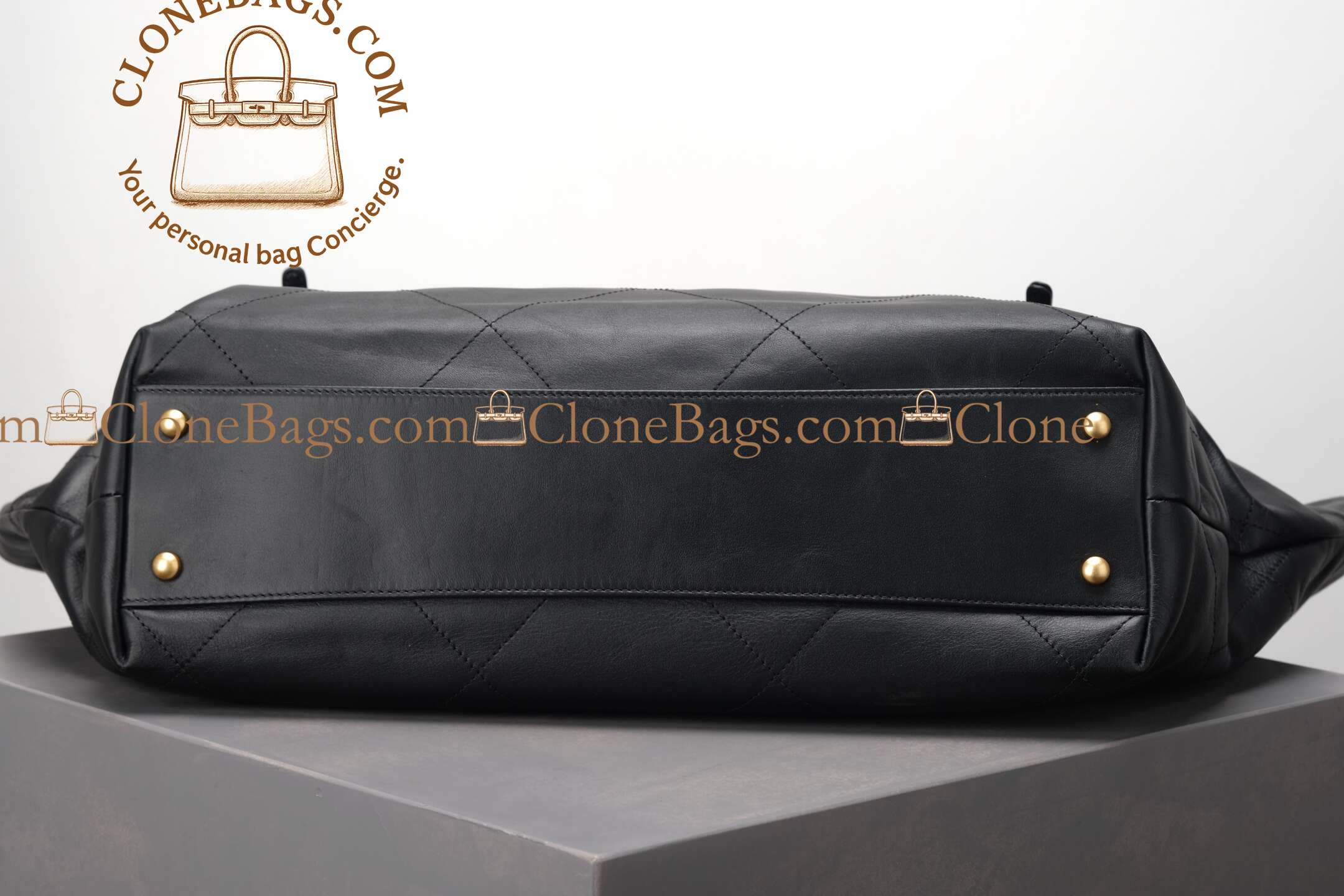 Chanel Replica Designer Bags 1:1 Coco Bag Black Calfskin Gold Hardware - Image 9