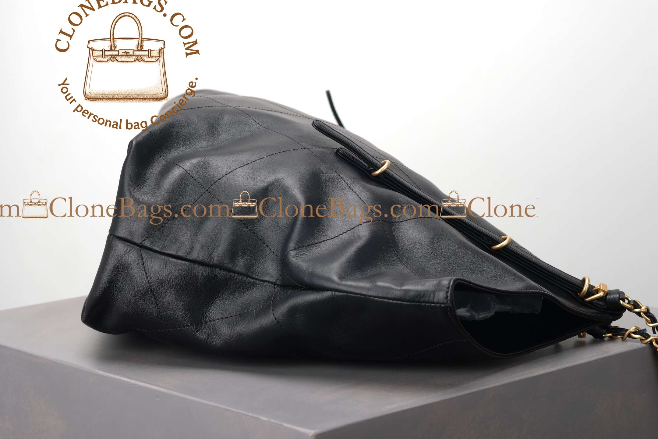 Chanel Replica Designer Bags 1:1 Coco Bag Black Calfskin Gold Hardware - Image 7