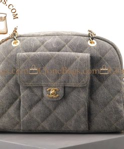 Replica Designer Bags 1:1 Chanel Washed Denim Bowling Bag