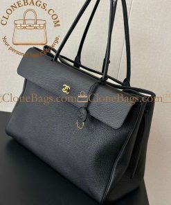 Alternative view of Chanel Replica Designer Bags 1:1 Large Black Shopping Bag Grained Calfskin & Gold-Tone Metal