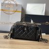 Replica Designer Bags 1:1 Chanel Lambskin Quilted Vanity Black