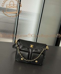 Alternative view of Chanel Replica Designer Bags 1:1 Caviar Quilted Small Supple Twins Hobo Bag Black