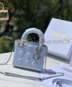Replica Designer Bags – Dior Ice Blue Cannage Lambskin