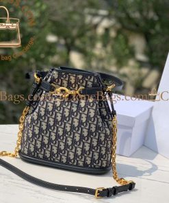 Replica Designer Bags – Dior Blue Medium Bucket Bag