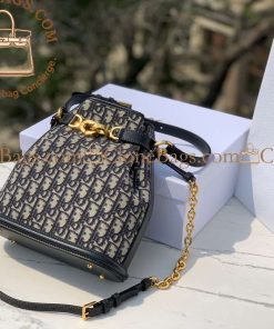 Alternative view of Dior Replica Designer Bags 1:1 Blue Medium C'est Dior Bag Leather Bucket Bag for Women