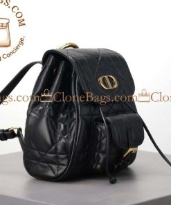 Alternative view of Dior Replica Designer Bags 1:1 Small Caro Backpack Black Macrocannage Lambskin