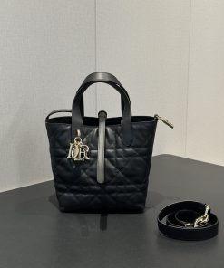 Replica Designer Bags – Dior Small Black Macrocannage Calfskin
