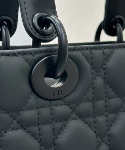 Alternative view of Dior Replica Designer Bags 1:1 Small Lady Dior Bag Black Ultramatte Cannage Calfskin