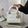 Replica Designer Bags – Dior Mini Lady Dior Bag White
