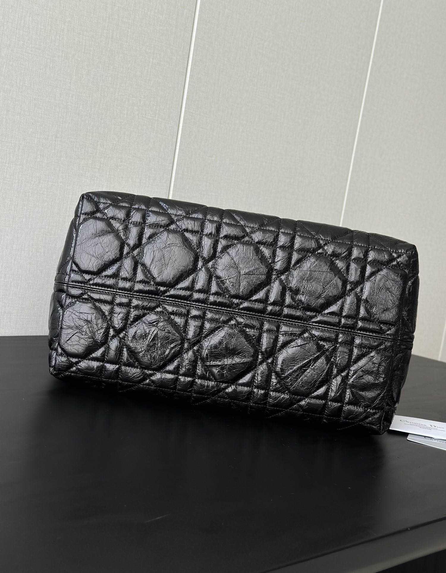 Dior Replica Designer Bags 1:1 Large Toujours Bag Black Macrocannage Crinkled Calfskin - Image 8