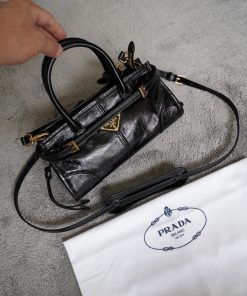 Alternative view of Prada Replica Designer Bags 1:1 Black Bonnie leather mini handbag