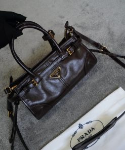 Alternative view of Prada Replica Designer Bags 1:1 Dark Brown Bonnie leather mini handbag