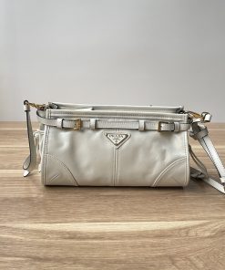 Alternative view of Prada Replica Designer Bags 1:1 White Bonnie small leather shoulder bag