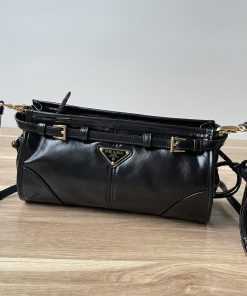 Alternative view of Prada Replica Designer Bags 1:1 Black Bonnie small leather shoulder bag