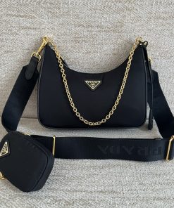 Replica Designer Bags – Prada Black Re-Nylon bag