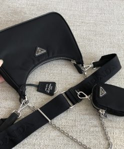 Alternative view of Prada Replica Designer Bags 1:1 Black Re-Edition 2005 Re-Nylon bag