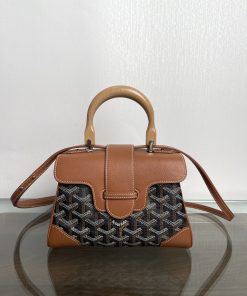 Replica Designer Bags 1:1 Goyard Saigon Mini Black & Tan