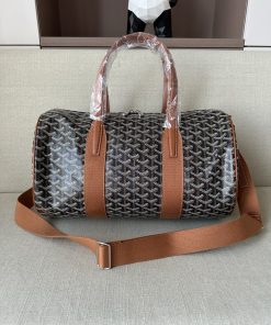 Replica Designer Bags 1:1 Goyard Black & Tan Sports Bag