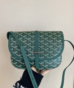 Replica Designer Bags 1:1 Goyard Belvedere II PM Green