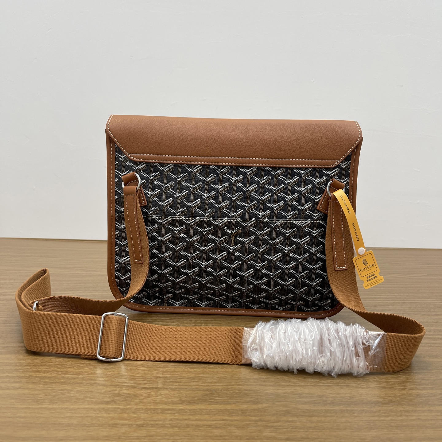 Goyard Replica Designer Bags 1:1 Coursier 32*25*4cm Messenger Bag Black & Tan - Image 9