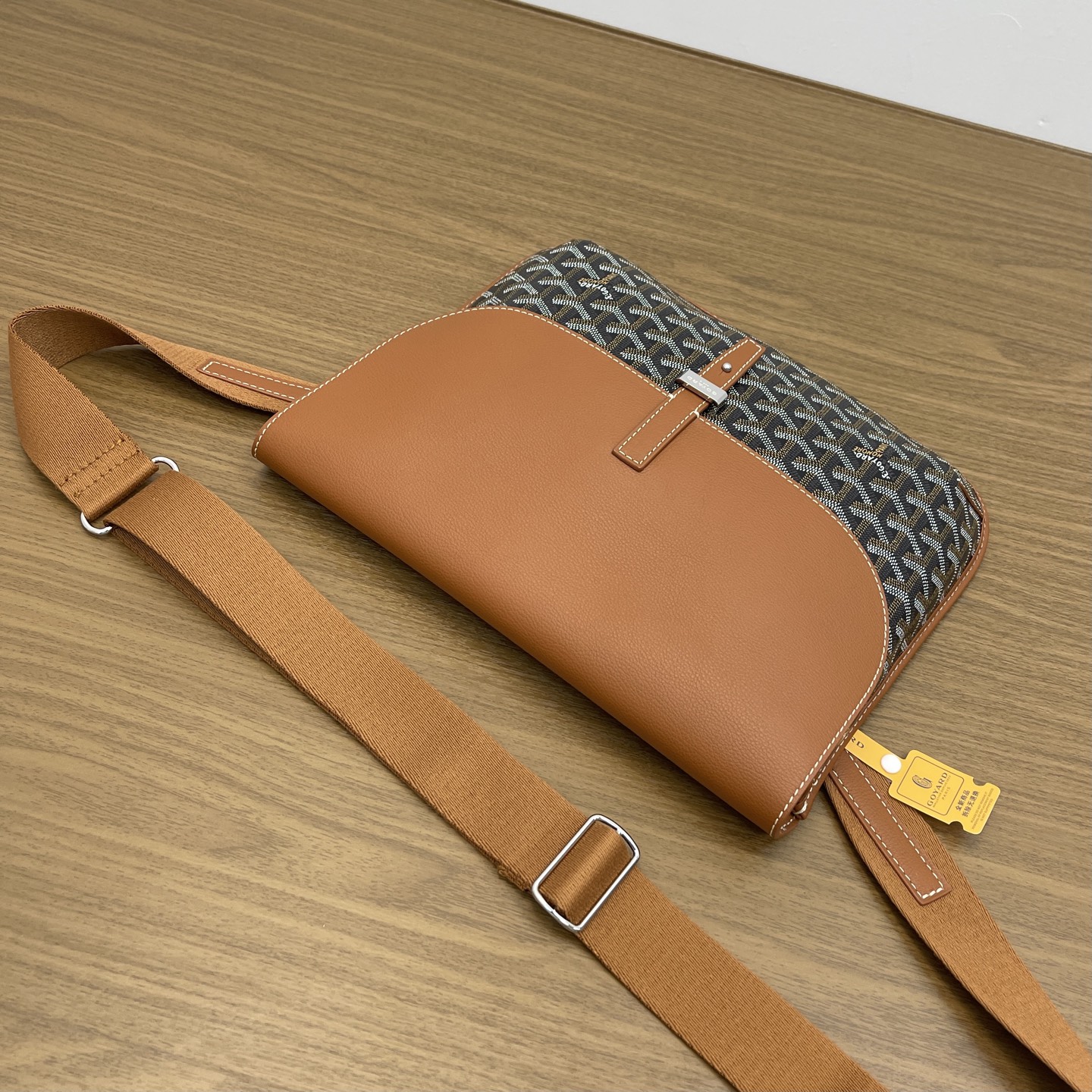 Goyard Replica Designer Bags 1:1 Coursier 32*25*4cm Messenger Bag Black & Tan - Image 7