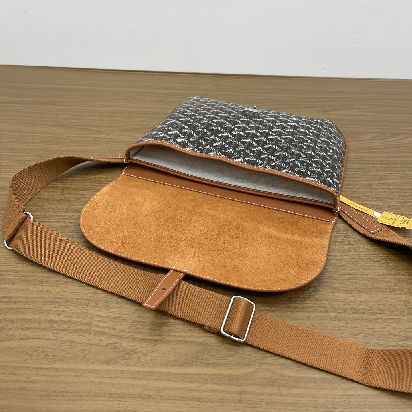 Goyard Replica Designer Bags 1:1 Coursier 32*25*4cm Messenger Bag Black & Tan - Image 4