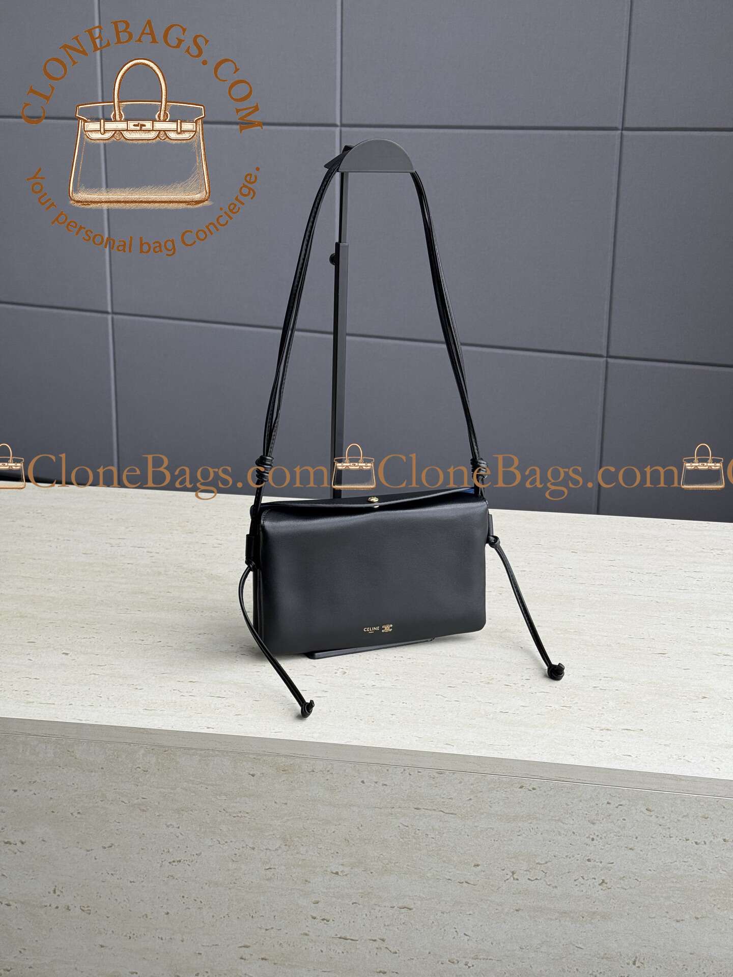 Celine Replica Designer Bags 1:1 TRIO FLAP Smooth Lambskin22.5 x 13 x 3.5 CM - Image 2