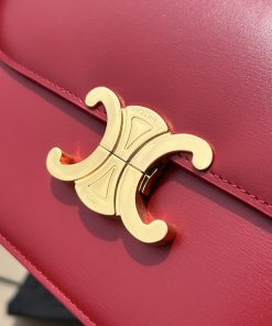 Alternative view of Celine Replica Designer Bags 1:1 Classique Triomphe Red shiny calfskin 22 x 15.5 x 6 CM