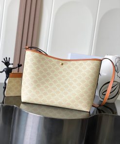 Replica Designer Bags – Celine Triomphe Canvas And Calfskin 