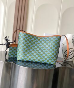Replica Designer Bags – Celine Triomphe Light Kaki / Sky Blue