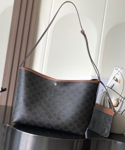 Alternative view of Celine Replica Designer Bags 1:1 Triomphe TAN Canvas And Calfskin 32.5 x 24.5 x 14 CM